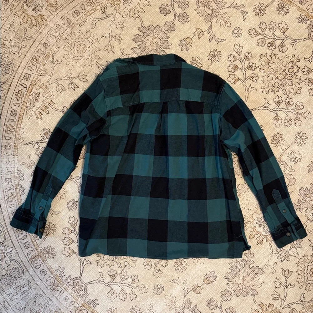 Carhartt Women’s Green and Black Plaid Flannel Shirt, Size L - Picture 2 of 2